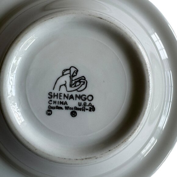 Shenango China Restaurantware Bowls Mid Mod Orange Green Teardrop Pattern 70s - Picture 13 of 16